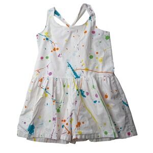 Vintage Our Girl Health-tex Kids Paint Splatter Romper Kidcore Retro Size 8 USA